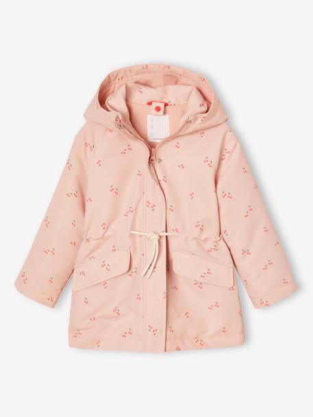 3-in-1 girls' parka pale pink 
