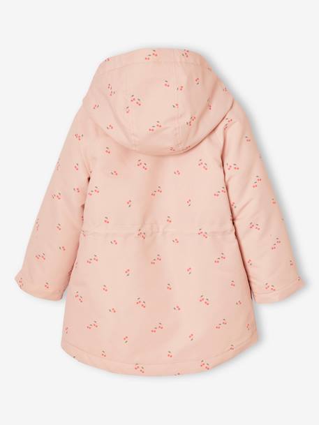 3-in-1 girls' parka pale pink 