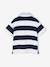 Double-collar striped polo shirt striped blue 