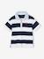 Double-collar striped polo shirt striped blue 