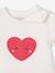Pack of 3 long-sleeved t-shirts for girls - BASICS ecru+striped red 