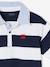 Double-collar striped polo shirt striped blue 
