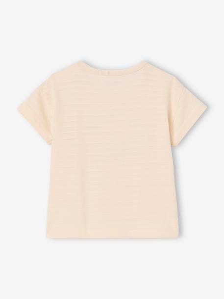 Lobster Print T-Shirt, Press Studs on the Shoulder, for Baby Boys vanilla 