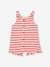 Knitted-Effect Jersey Knit Playsuit for Babies striped red 