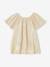 Pleated Lamé Occasion Wear Blouse with Butterfly Sleeves for Girls gold 