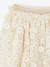 Occasion Wear Skirt with Embroidered Iridescent Flowers vanilla 