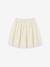 Occasion Wear Skirt with Embroidered Iridescent Flowers vanilla 