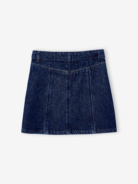 Button-up denim skirt for girls brut denim 