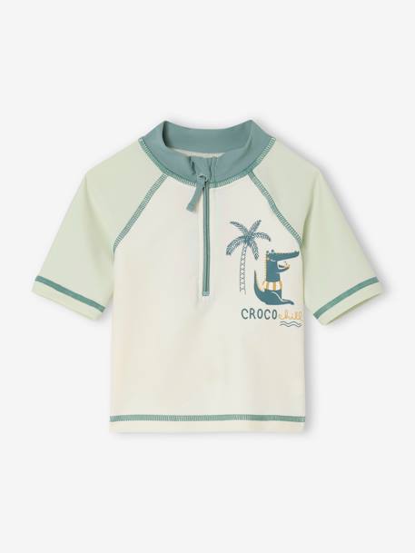 Swim Set: UV-Protection T-Shirt, Shorts & Bucket Hat for Babies mint green 