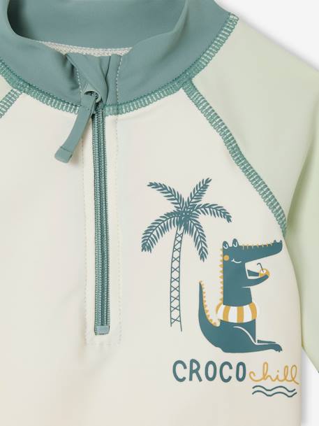 Swim Set: UV-Protection T-Shirt, Shorts & Bucket Hat for Babies mint green 