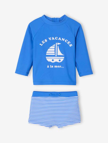 Baby Swim Set: UV-Protection T-Shirt & Shorts blue 