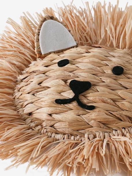 Lion wall trophy beige 