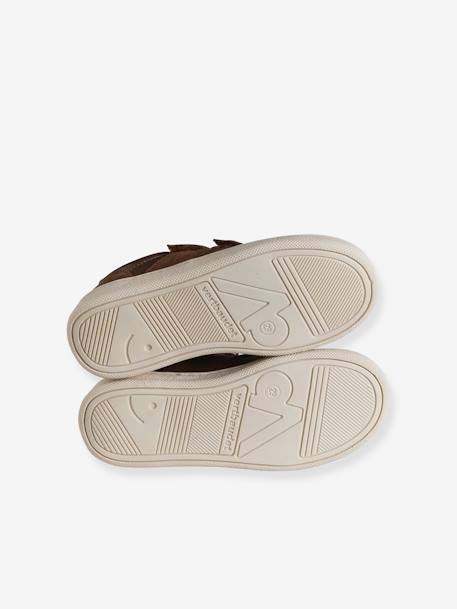 Leather Hook-&-Loop Trainers for Children, Designed for Autonomy brown 
