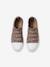 Printed Canvas Trainers with Hook-and-Loop Straps for Children printed beige+printed pink 
