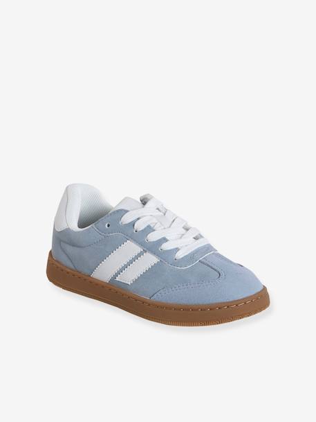 Trainers with Laces & Zip for Kids raspberry pink+sky blue 