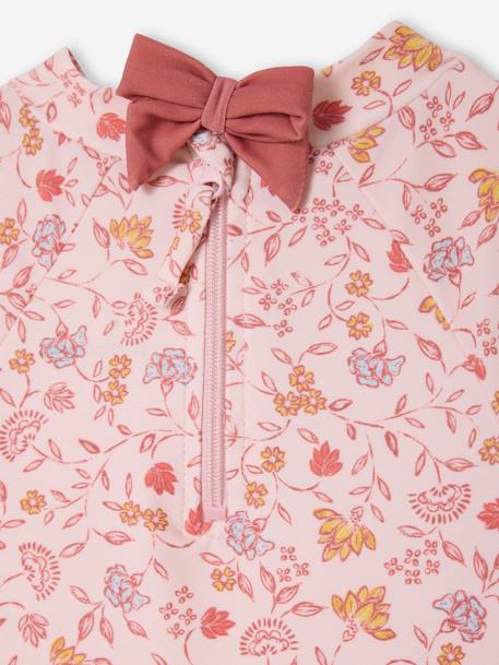 Long-Sleeved UV-Protection Swimsuit for Baby Girls pale pink 