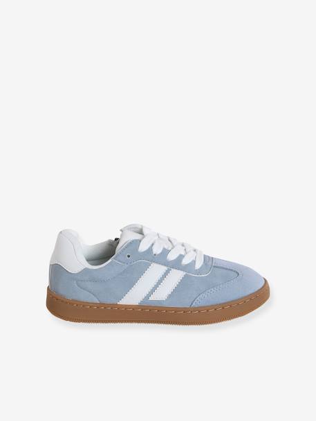 Trainers with Laces & Zip for Kids raspberry pink+sky blue 