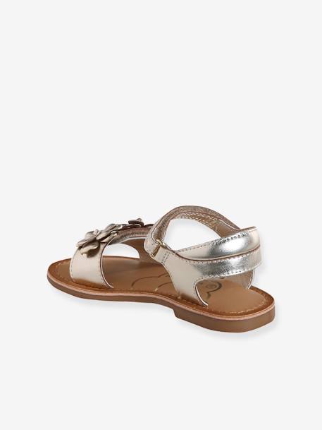 Occasion Wear Leather Sandals for Children, Designed for Autonomy gold 