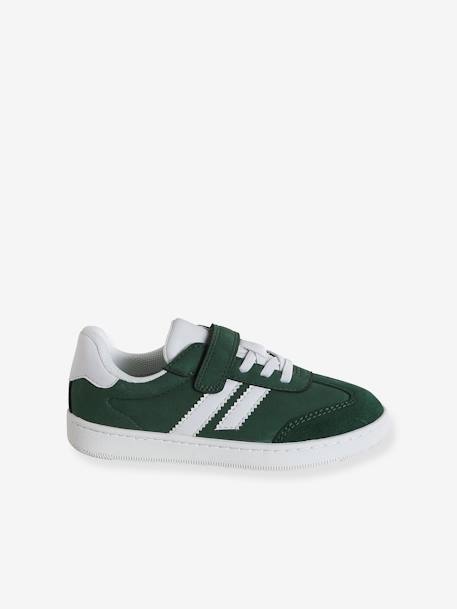 Lace-up & Hook-&-Loop Trainers for Children, Designed for Autonomy green+navy blue 