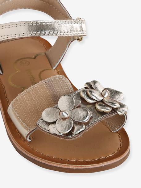Occasion Wear Leather Sandals for Children, Designed for Autonomy gold 