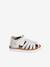 Leather Sandals with Closed Toe & Hook-&-Loop Fastening set pink+white 