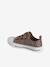 Printed Canvas Trainers with Hook-and-Loop Straps for Children printed beige+printed pink 