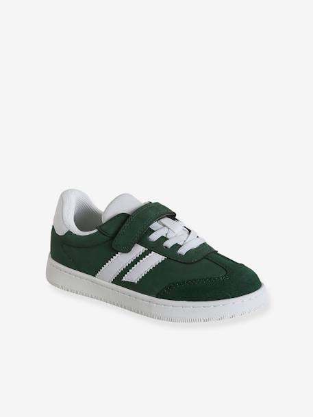 Lace-up & Hook-&-Loop Trainers for Children, Designed for Autonomy green+navy blue 
