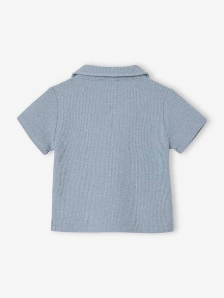 Short-Sleeved Shirt for Babies grey blue 