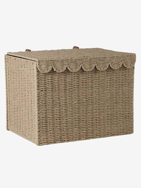 XL FESTON paper rope storage trunk beige 
