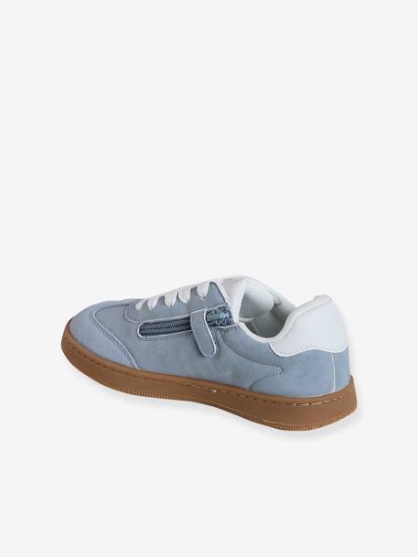 Trainers with Laces & Zip for Kids raspberry pink+sky blue 