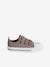 Printed Canvas Trainers with Hook-and-Loop Straps for Children printed beige+printed pink 