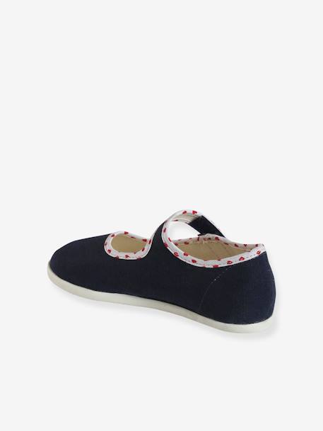 Slippers with Hook-&-Loop Strap navy blue 