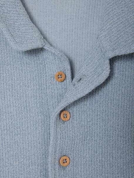 Short-Sleeved Shirt for Babies grey blue 