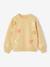 3D Floral Girls' Sweatshirt golden yellow 
