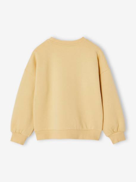 3D Floral Girls' Sweatshirt golden yellow 
