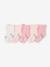 Pack of 5 Pairs of 'Cat' Socks for Babies pale pink 