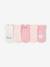 Pack of 5 Pairs of 'Cat' Socks for Babies pale pink 