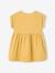 Dress in Cotton Gauze for Babies GREEN MEDIUM SOLID+ochre 
