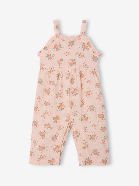 Wide Cotton Gauze Jumpsuit pale pink 
