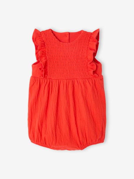 Sleeveless Jumpsuit for Babies Grey+red 