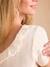Pointelle Knit T-Shirt with Open Back, for Maternity, ENVIE DE FRAISE marl beige 