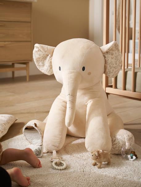 Large Plush Toy, Activity Elephant, BABYLON beige 