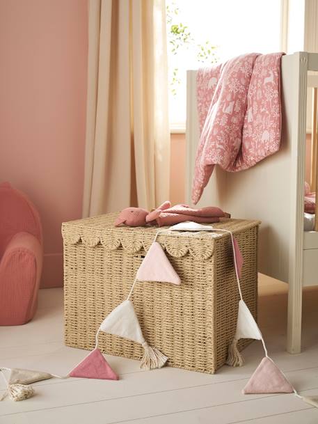 XL FESTON paper rope storage trunk beige 