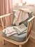 Pack of 3 CHERRY muslin squares printed beige 