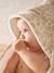 BABYLON hooded towel with cotton gauze + mitt printed beige 