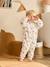 Footed Jumpsuit, Long Detachable Sleeves, PETIT ELEPHANT printed white 