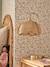 Rattan flower table lamp with brass base gold 