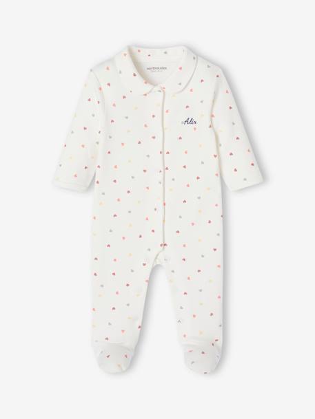 Sleepsuit baby gift set and 2 customisablelittle heart bodysuits sweet pink 