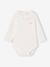 Long-sleeved baby bodysuit with English embroidery collar ecru 