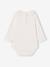 Long-sleeved baby bodysuit with English embroidery collar ecru 